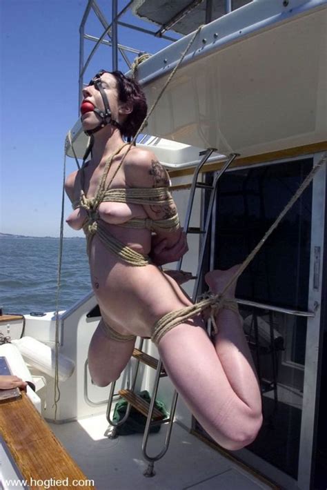 bondage slut gagged and tied up onboard 18895