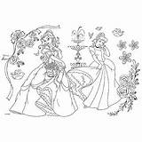 Colorare Principesse Cuccioli Ciascuno Pezzi sketch template