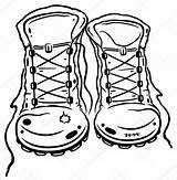 Boots Hiking Clipart Coloring Drawing Vector Illustration Boot Clip Pages Shoes Walking Mountain Clipground Shoe Christine Krahl Coloringbay Footprints Clipartmag sketch template