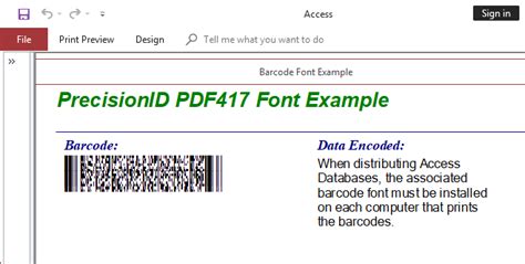 barcode fonts precisionid
