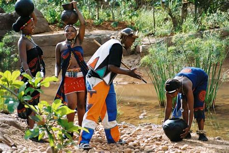 zulu maidens wash themselves river