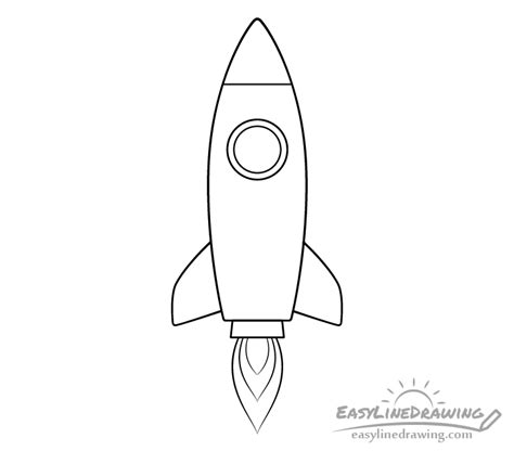 draw  rocket ship step  step   draw  rocket step