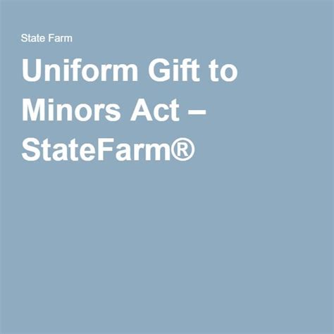 uniform gift  minors act statefarm kids money acting state farm