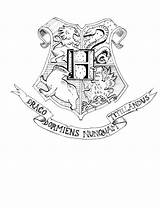Crest Coloring Pages Slytherin Template Hogwarts Sketch Potter Harry Gryffindor sketch template
