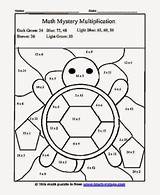 Math Multiplication Coloring Worksheets Pages Sheets Mystery Color Printable Facts Grade Number Maths Sheet Choose Board Puzzles Kids Triple sketch template
