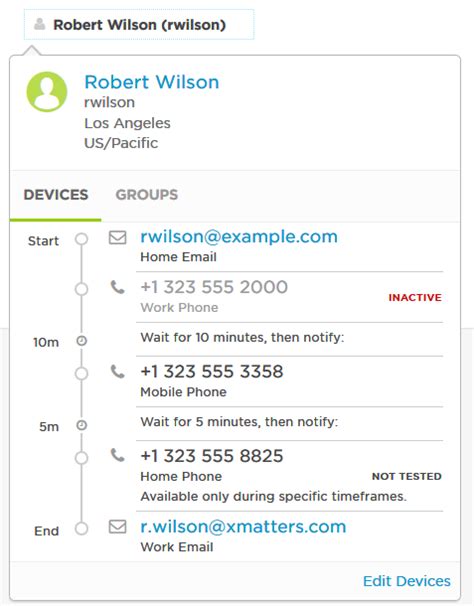 view user contact details