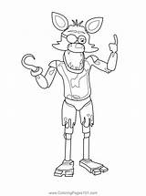 Foxy Fnaf Five Freddys Coloringpages101 sketch template