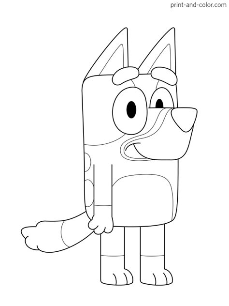 printable bluey cartoon coloring pages russelsenam