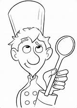 Coloring Pages Cook Chef Disney Master Ratatouille Linguini Chefs Cartoon Kitchen Jobs Printable sketch template