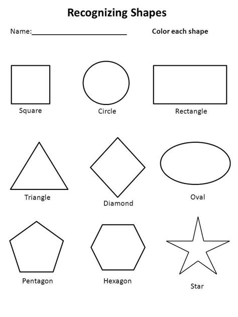 toddler  preschooler worksheets shapes worksheet kindergarten