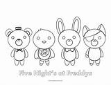 Coloring Pages Plushies Naf Fnaf Cute Template Sheets sketch template