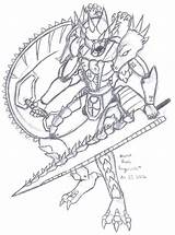 Anguirus Transformers Kaiju Pages Deviantart Coloring Dragga Template Sketch sketch template
