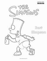 Coloring Bart sketch template