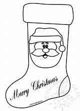 Stocking Christmas Coloring Pages Xmas Preschool sketch template