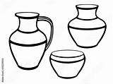 Ceramica Ceramics Vaso Terraglie Etnica Jug Cookware Tratteggio Ornamento Brocca Oggetti sketch template