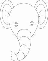 Elephant Mask Coloring Printable Face Kids Animal Masks Template Pages Print Templates Muskrat Studyvillage Clipart Elefante Easy Felt Paint Party sketch template