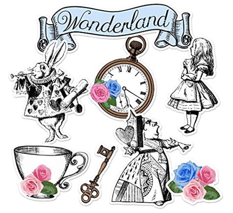 alice  wonderland cutouts     birthday extra special