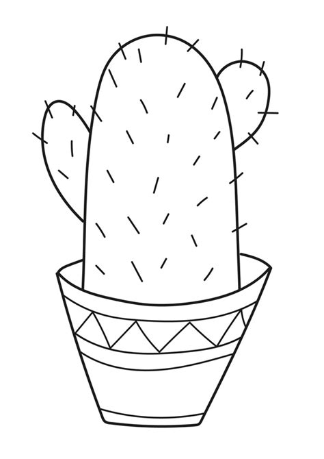 coloring pages printable cactus coloring page  kids