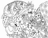 Dieren Volwassen Natuur Kleurplaten Afdrukbare Tekening Regenwoud sketch template