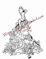 Compost Coloring Pages Worm Pile Template sketch template