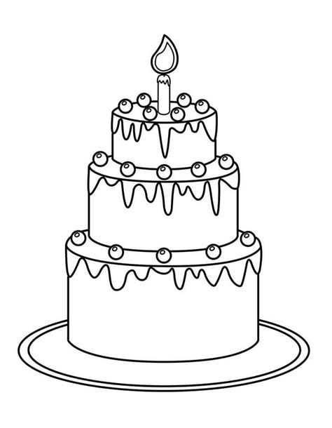 printable easy cake coloring pages bmp addict