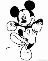 Mickey Coloring Mouse Pages Dancing Disney sketch template