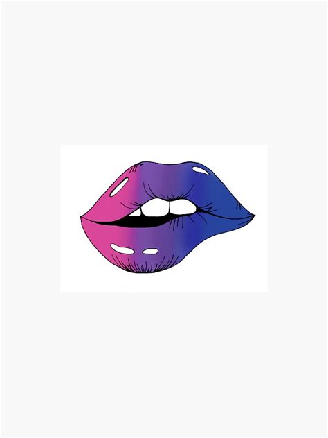 Bi Pride Lips Sticker For Sale By Aletheabradford Redbubble