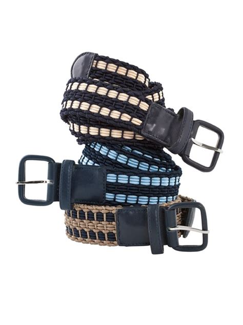 handbraided elastic double stripe belts