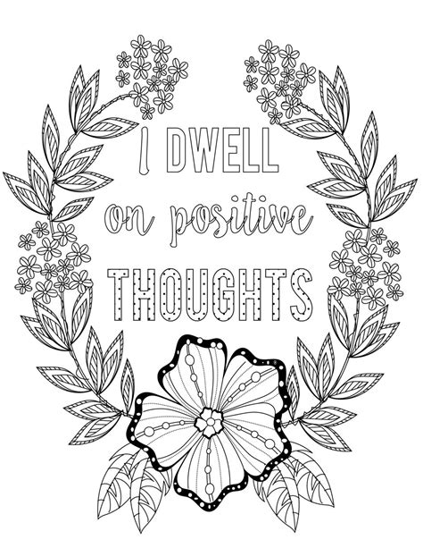 positive quotes coloring pages