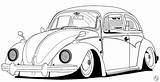 Beetle Line Volkswagen Coloring Drawing Template sketch template