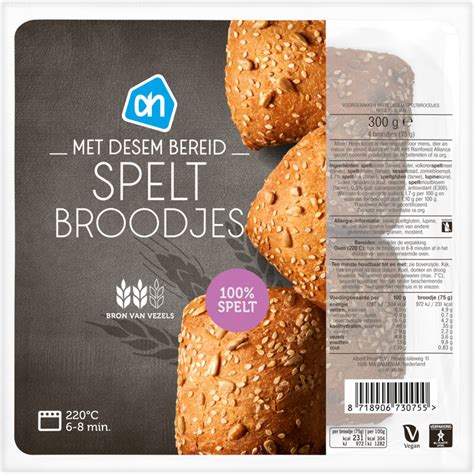 ah spelt broodjes met desem bereid reserveren albert heijn