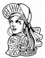 Drawings Drawing Chola Designs Chicano Awesome Coloring Tattoo Pages Girl Tagged Tattoos Template Clipartmag sketch template