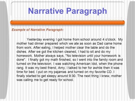 narrative paragraph  short  great narrative essay examples
