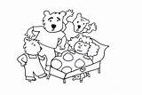Goldilocks Bears Three Coloring Pages Getdrawings Tree sketch template