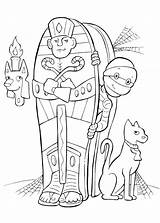 Coloring Mummy Egyptian Egypt Pages Halloween Cat Plagues Gods Pyramid Funschool Ancient Drawing His Color Ten Getcolorings Colouring Getdrawings Netart sketch template