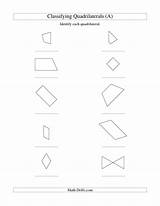 Quadrilaterals Worksheets Worksheet Classifying Printable Types Worksheeto Quadrilateral Math Via Angles sketch template