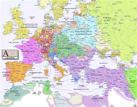 karta oever europa politiska regionen