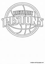 Coloring Detroit Pages Pistons Nba Logo Cleveland Cavaliers Getcolorings Print sketch template