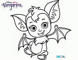 Coloring Pages Vampirina Bat Cute Baby Printable Batty Kids Da Halloween Cartoni Bettercoloring Nosy Colorare Disegni Animati Salvato Wiki Getcolorings sketch template