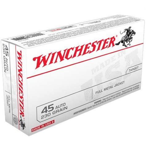 bullseye north winchester usa ammo  acp gr fmj  box
