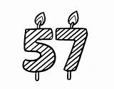 57 Years Old Coloring Coloringcrew Birthday sketch template
