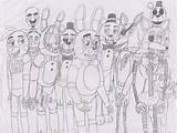 Animatronics Puppets Naf sketch template