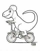 Coloring Pages Dino Bike Mcillustrator sketch template
