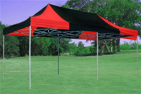 pop  canopy party tent black red  model  upgraded frame ebay