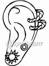Ear Clipground Pierced Clipartmag sketch template