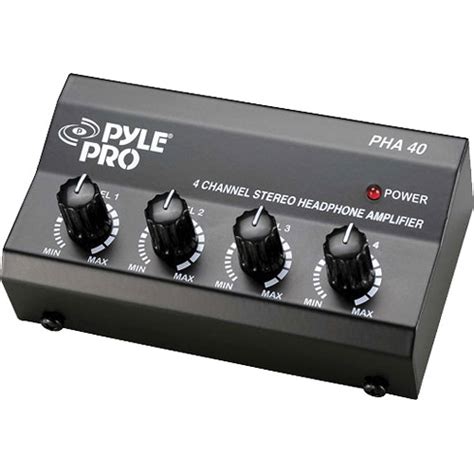 pyle pro pha  channel stereo headphone amplifier pha bh