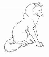 Wolf Lineart Sitting Drawing Side Character Head Deviantart Getdrawings Group sketch template