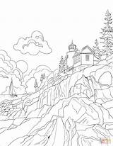 Acadia Phare Parken Nationale Staaten Vereinigten Nationalparks Kleurplaten Gratuits Denali Stemmen sketch template
