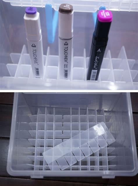plastic marker pens storage case sketch marker organizer etsy