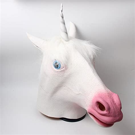 signstek horror magical unicorn head mask scary halloween cosplay